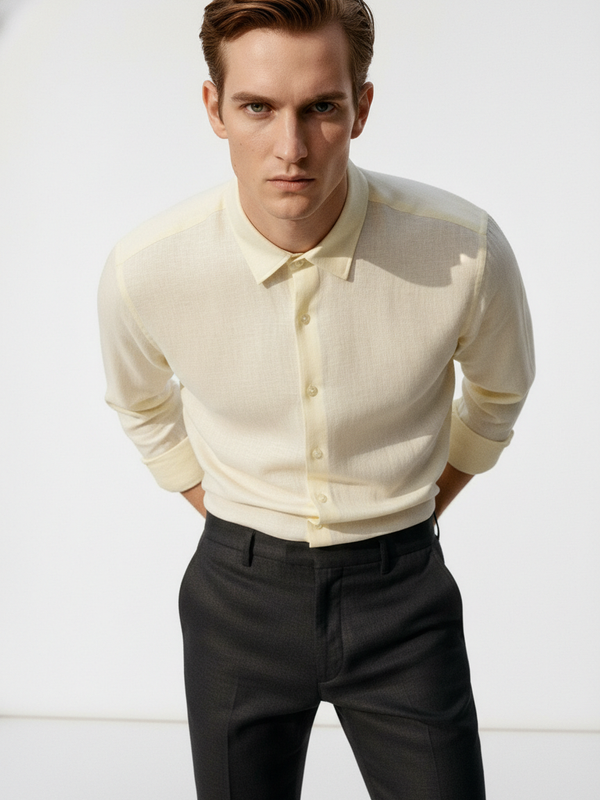 100% Linen Shirt Cream