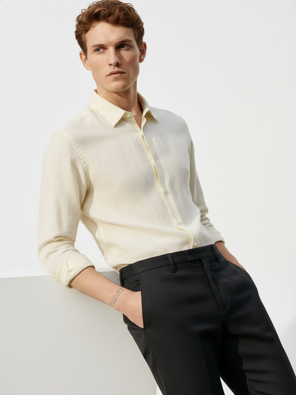 100% Linen Shirt Cream