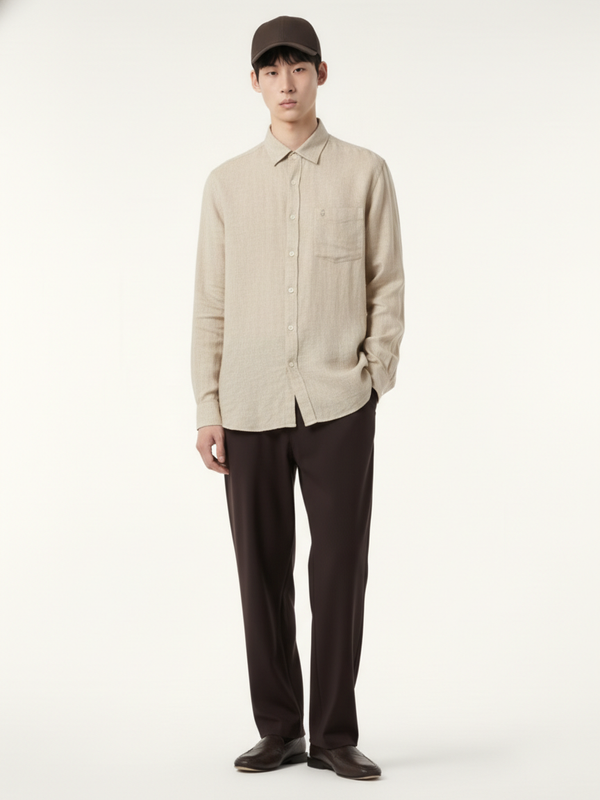 100% Linen Shirt Biege