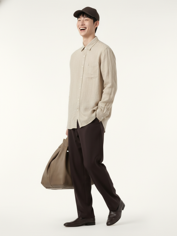 100% Linen Shirt Biege