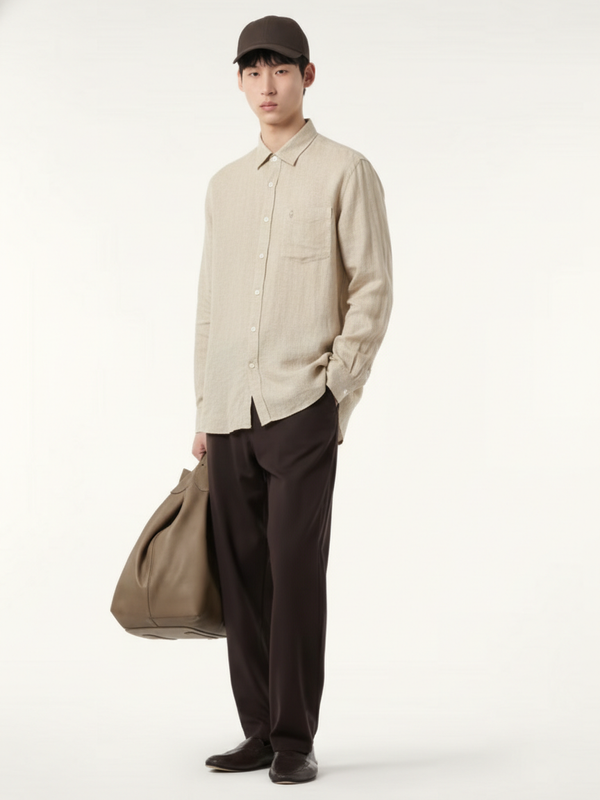 100% Linen Shirt Biege