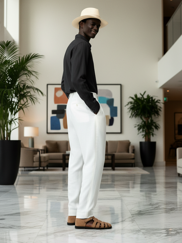 100% Linen Shirt Black