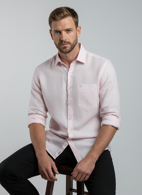 Belgian Linen™ Shirt BABY PINK