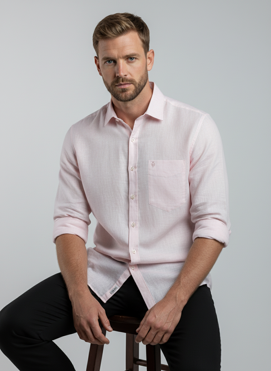 Belgian Linen™ Shirt BABY PINK