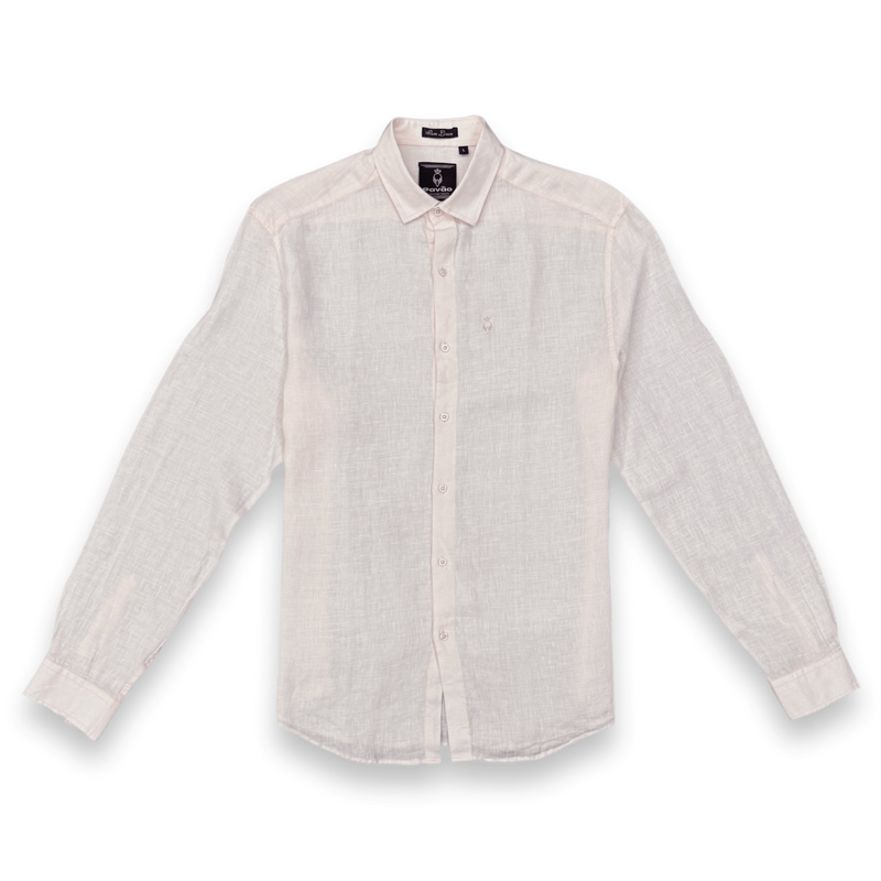100% Linen Shirt Baby Pink