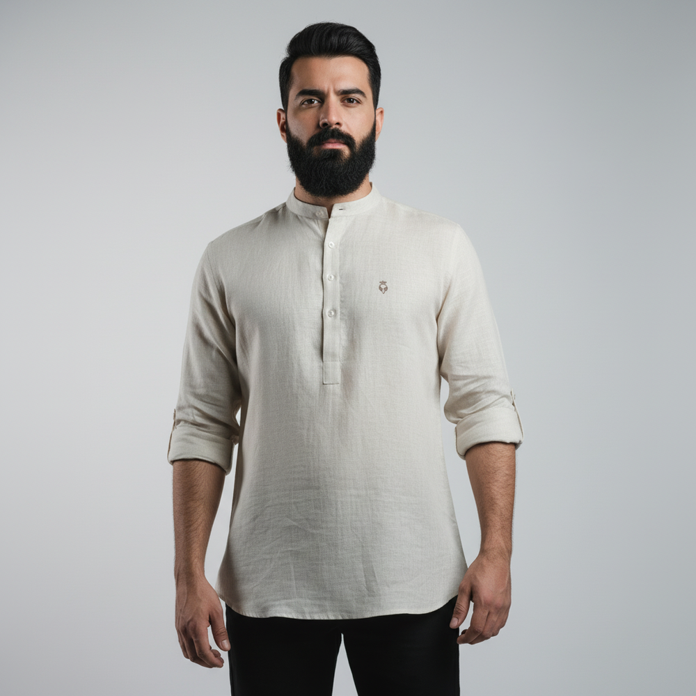 Belgian Linen™ Kurta Biege