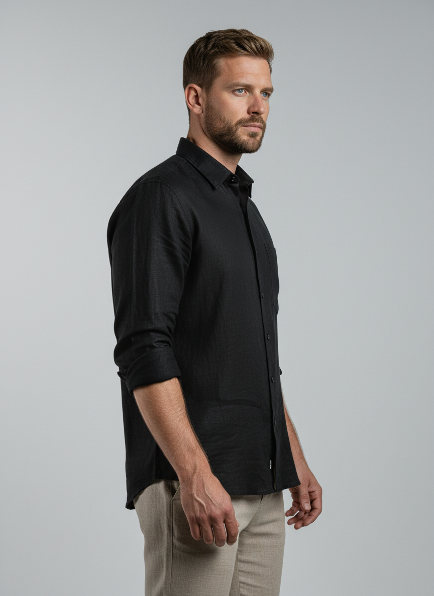 Belgian Linen™ Shirt BLACK