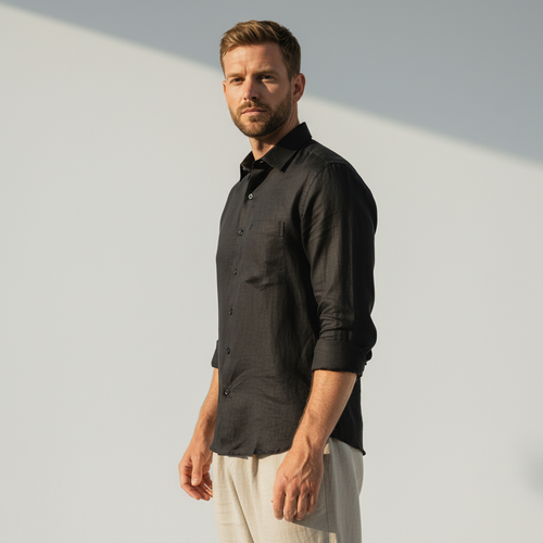 Belgian Linen™ Shirt BLACK