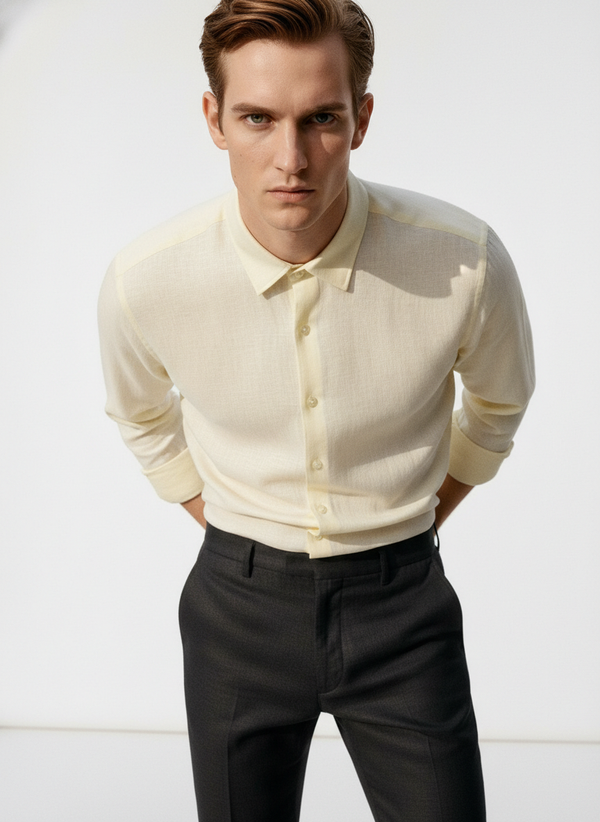 100% Linen Shirt Cream