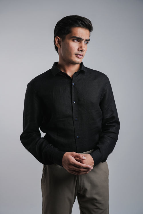 Belgian Linen™ Shirt BLACK