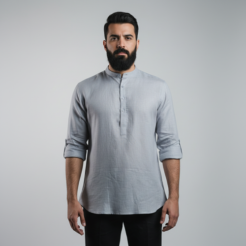 Belgian Linen™ Kurta Grey
