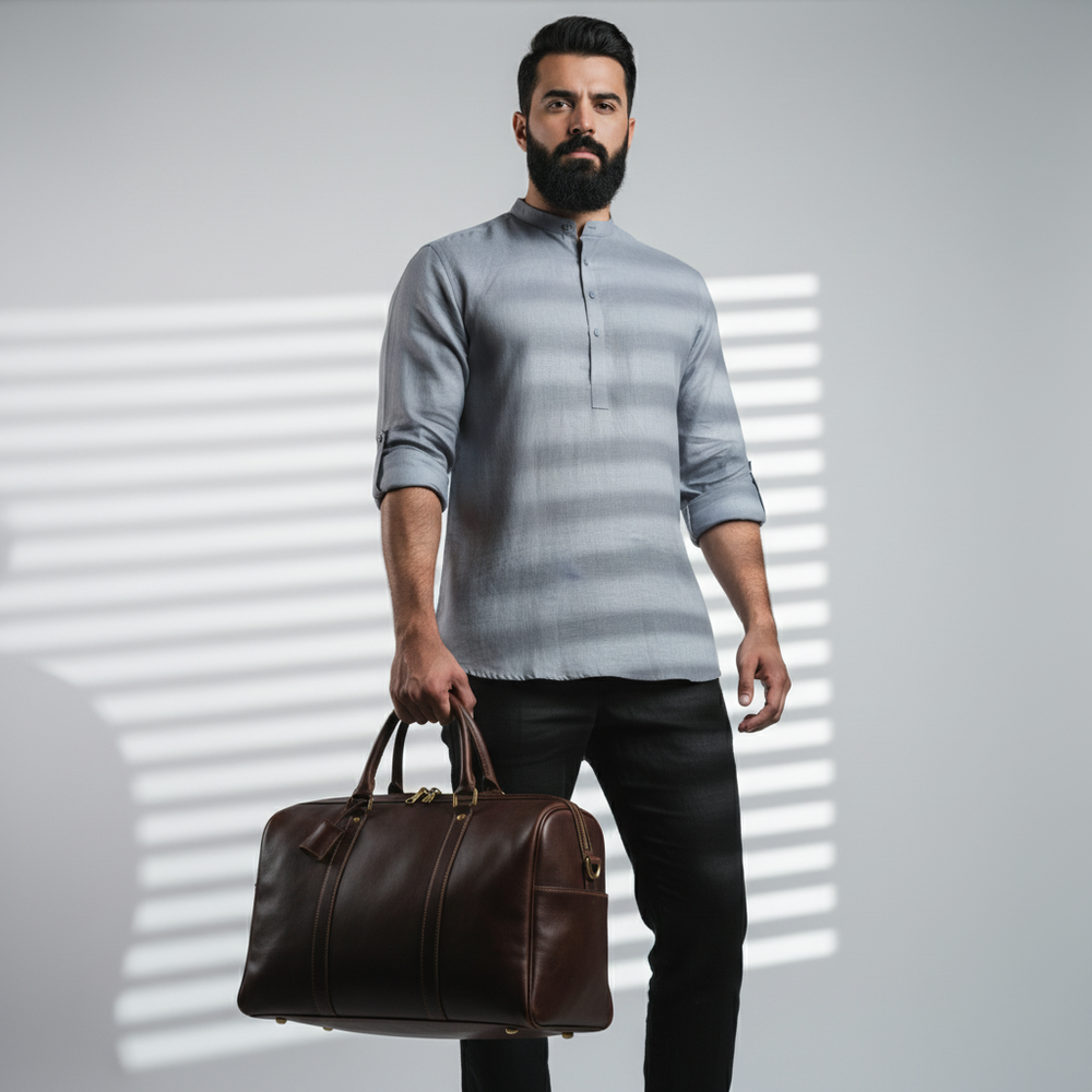 Belgian Linen™ Kurta Grey