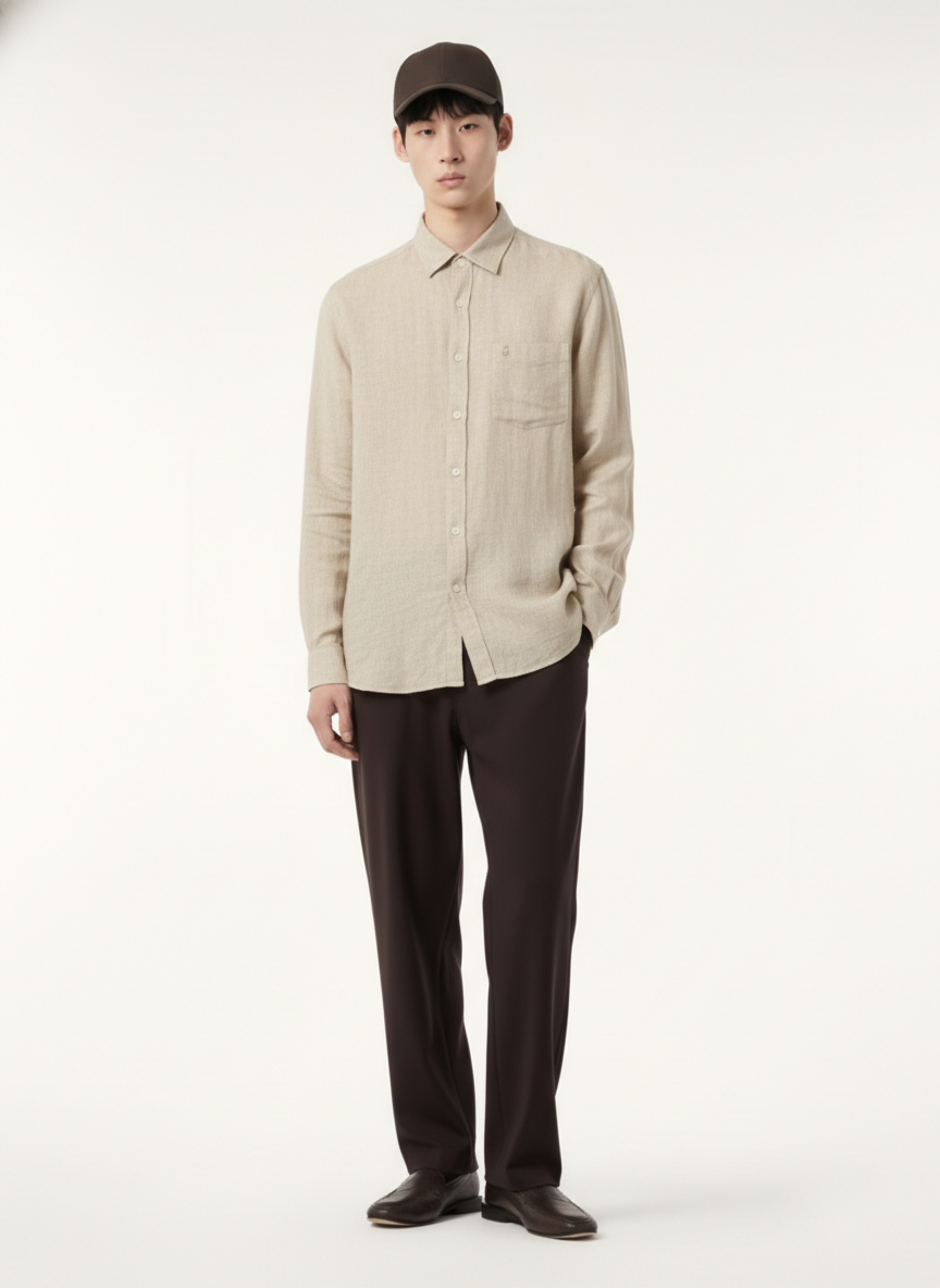 100% Linen Shirt Biege