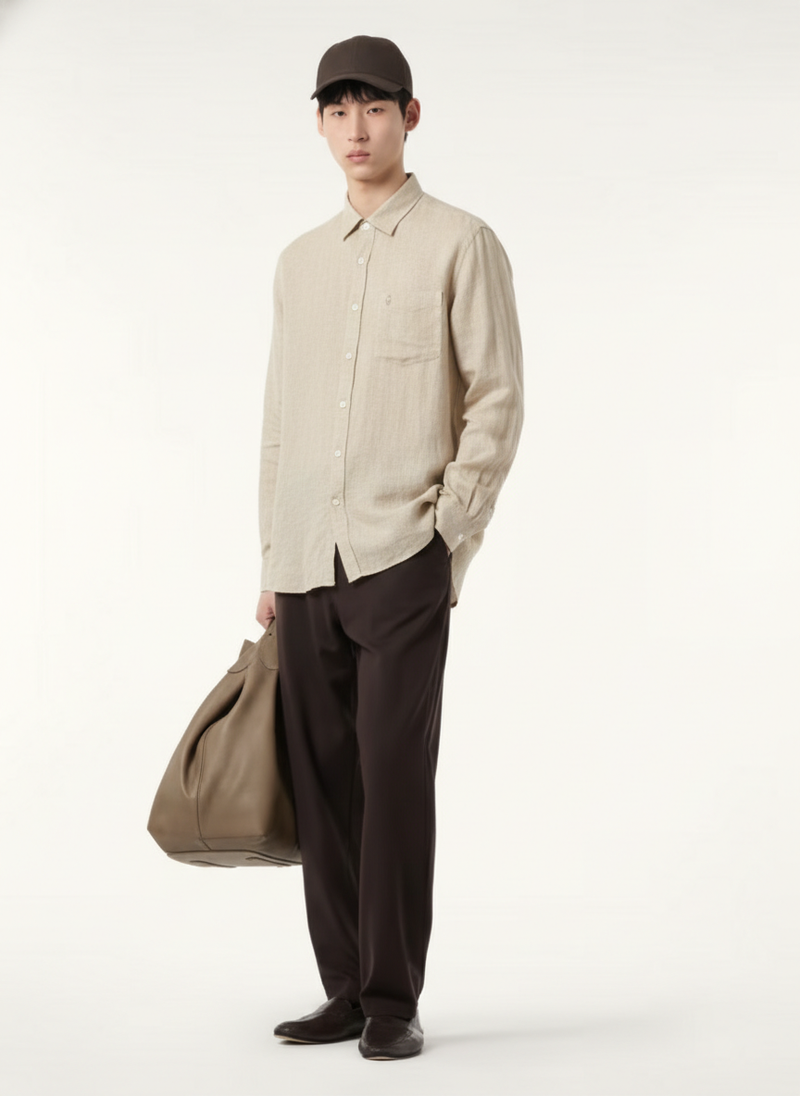 100% Linen Shirt Biege