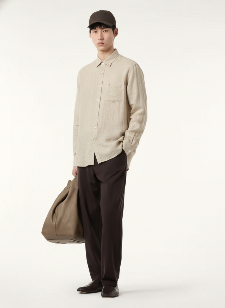 100% Linen Shirt Biege