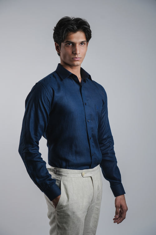 Belgian Linen™ Shirt NAVY BLUE