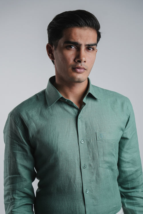 Belgian Linen™ Shirt SAGE GREEN