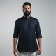 Belgian Linen™ Kurta Navy Blue