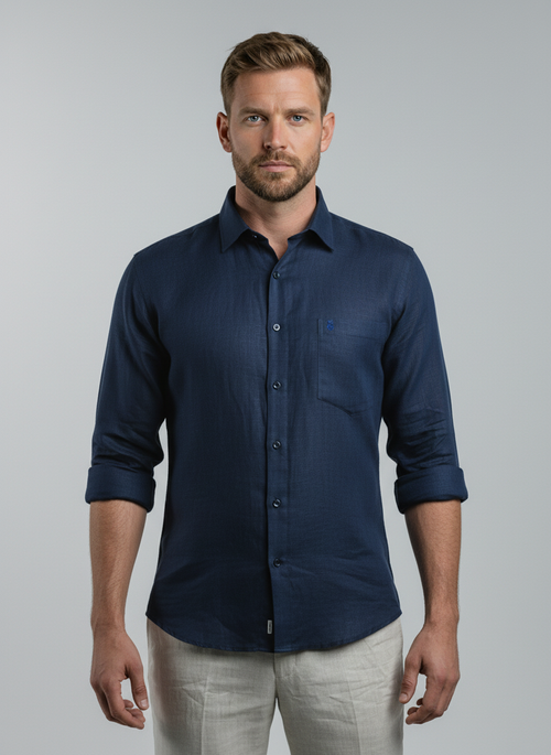 Belgian Linen™ Shirt NAVY BLUE