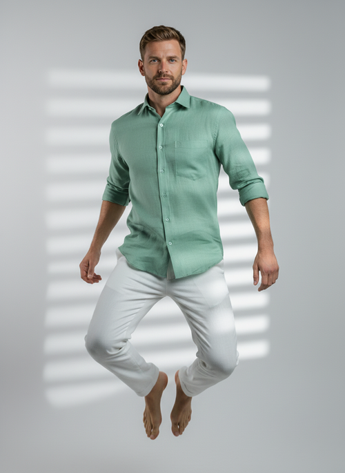 Belgian Linen™ Shirt SAGE GREEN