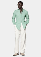 100% Linen Shirt SeaFoam Green