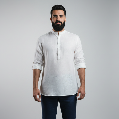 Belgian Linen™ Kurta White