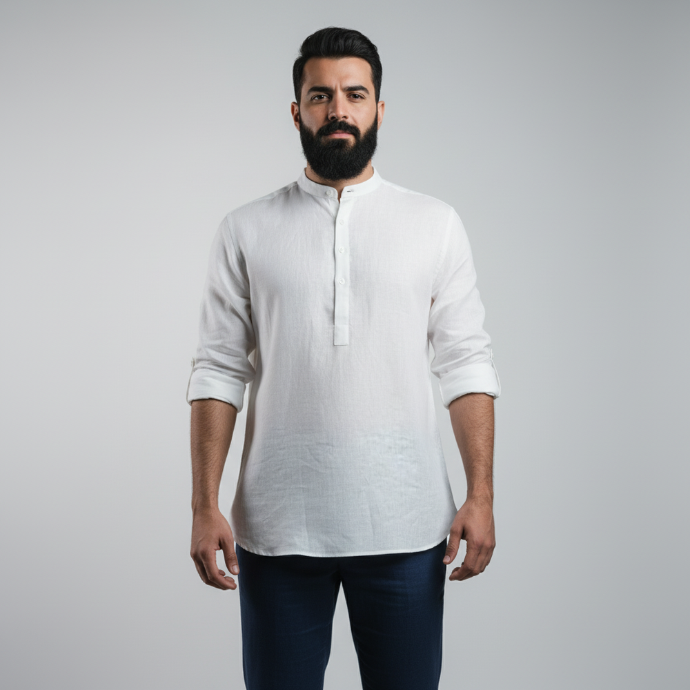 Belgian Linen™ Kurta White