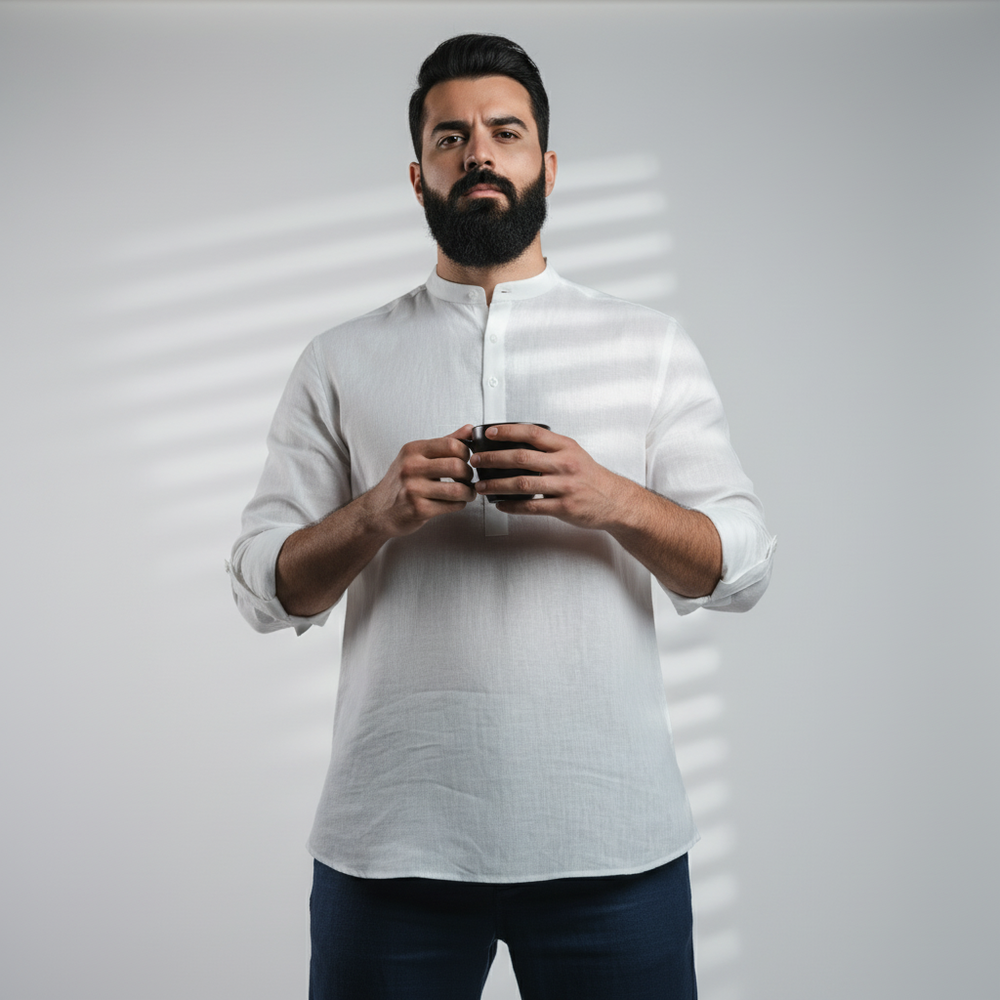 Belgian Linen™ Kurta White