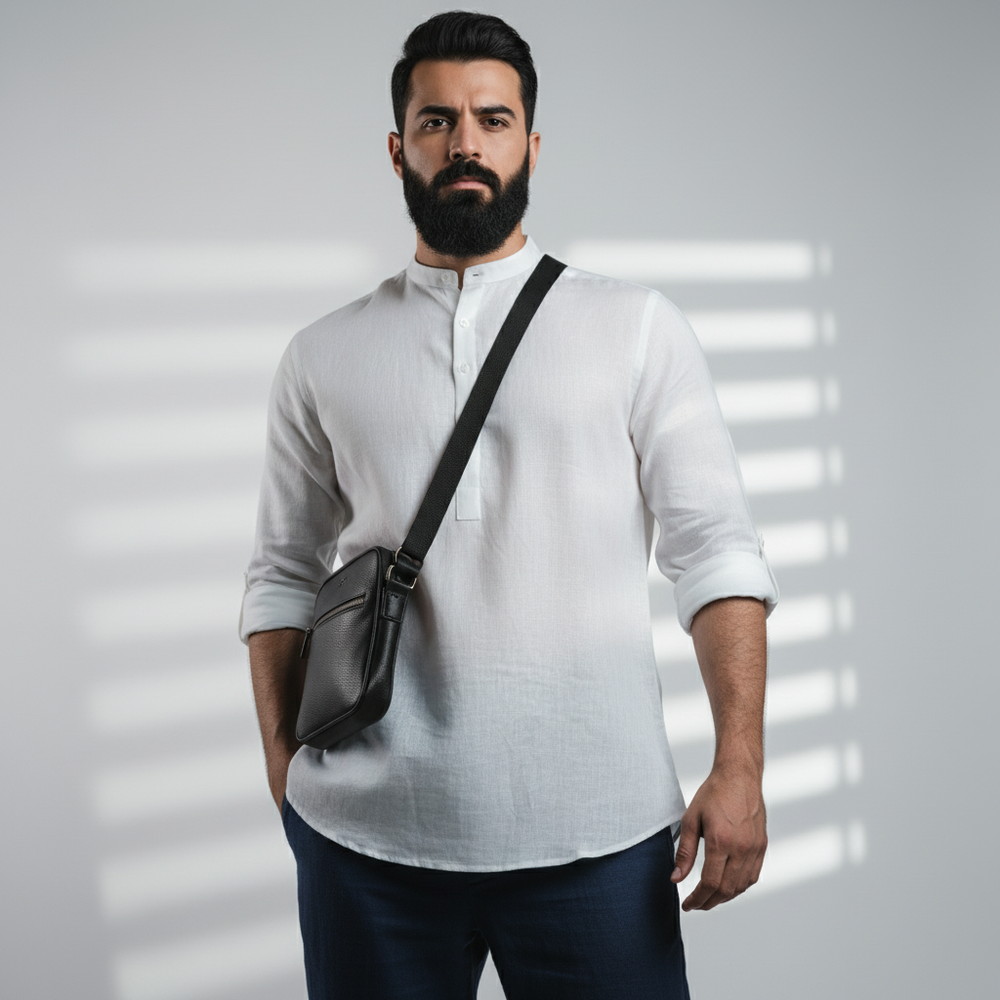 Belgian Linen™ Kurta White