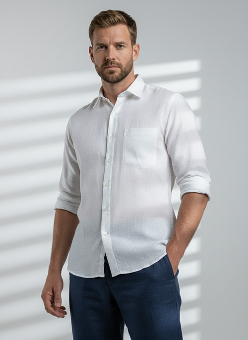 Belgian Linen™ Shirt WHITE