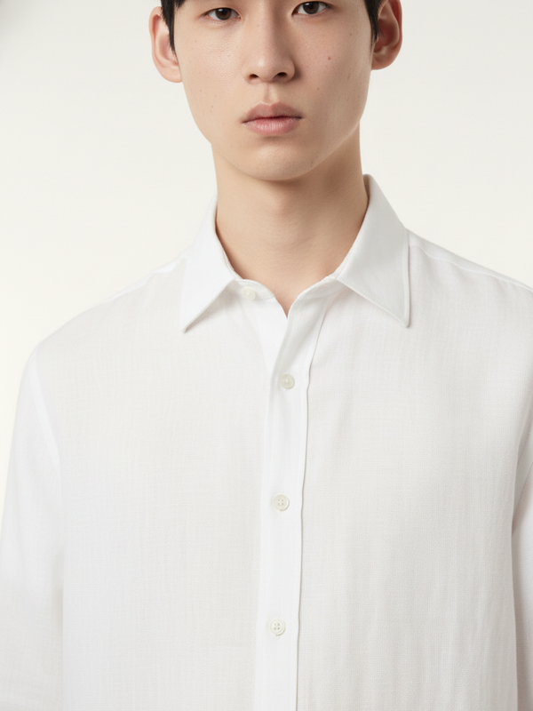 100% Linen Shirt White