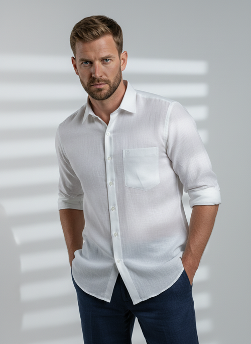 Belgian Linen™ Shirt WHITE