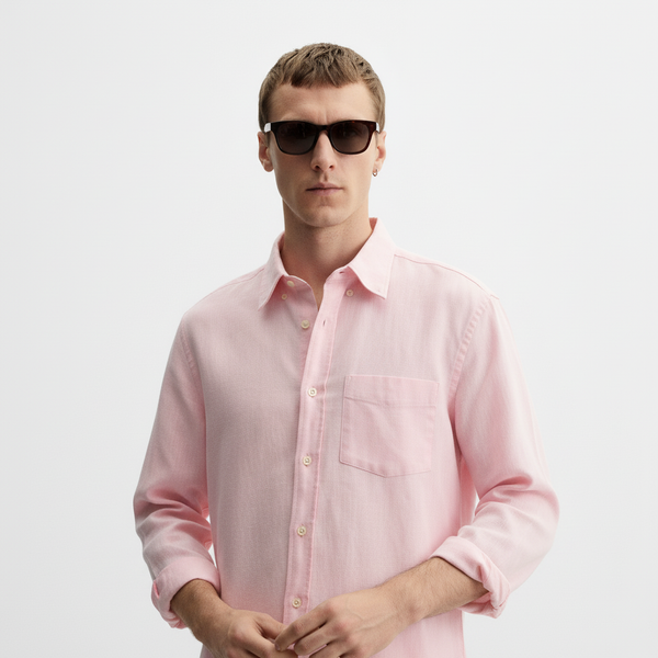100% Linen Shirt Baby Pink