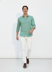100% Linen Shirt SeaFoam Green
